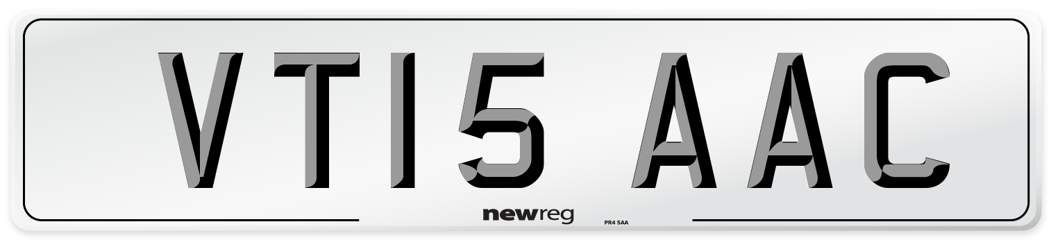 VT15 AAC Number Plate from New Reg